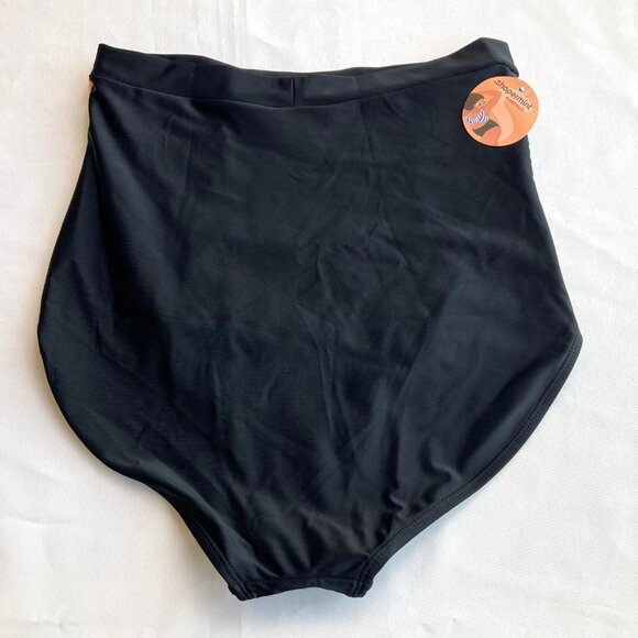 Shapermint High-Waisted Control Bikini Swim Bottom Large L Black 81068 NWT - Picture 7 of 8